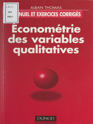 cover image of Économétrie des variables qualitatives